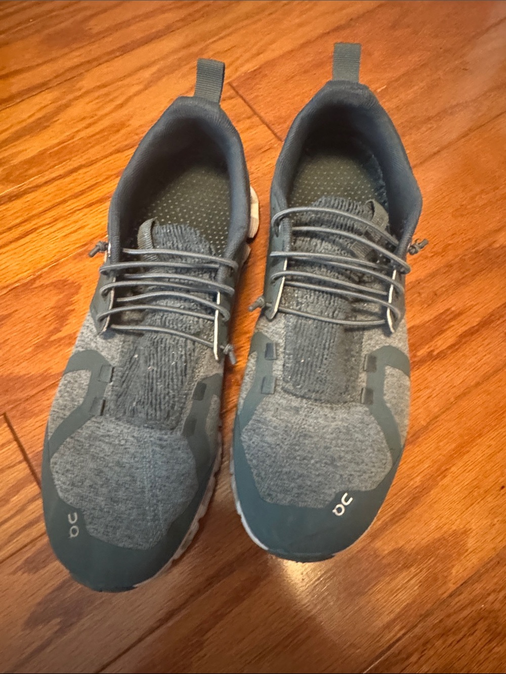 On Running Women’s Grey Knit Slip-On Sneakers with Dark Gray Accents